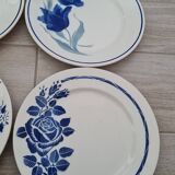 6 Assiettes bleues