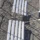 Lot of 5 white folding garden chairs