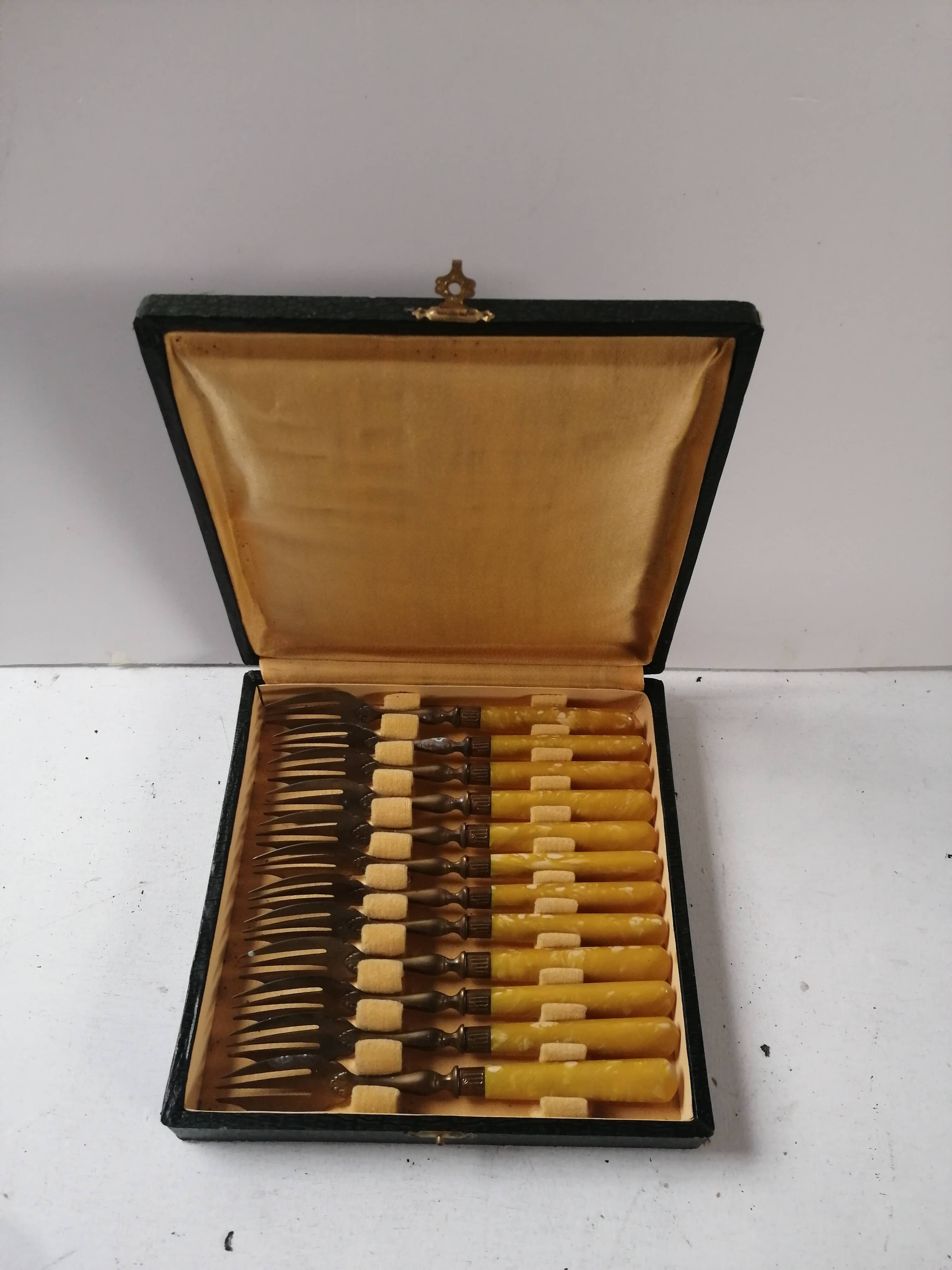 Antique dessert forks