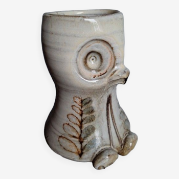 Owl signed vintage ceramic vallauris ep 1960/70