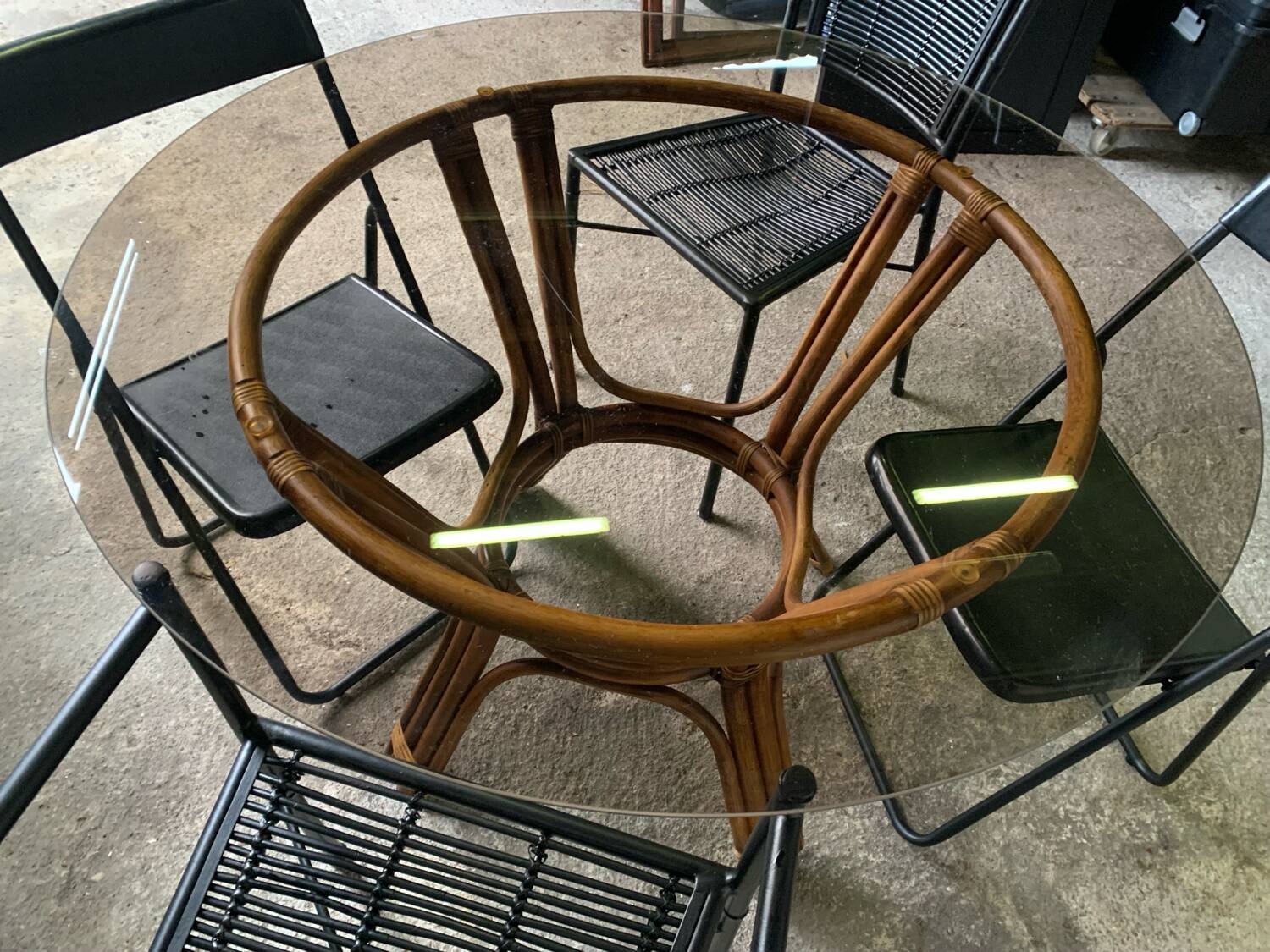 Bamboo table from the 1970s