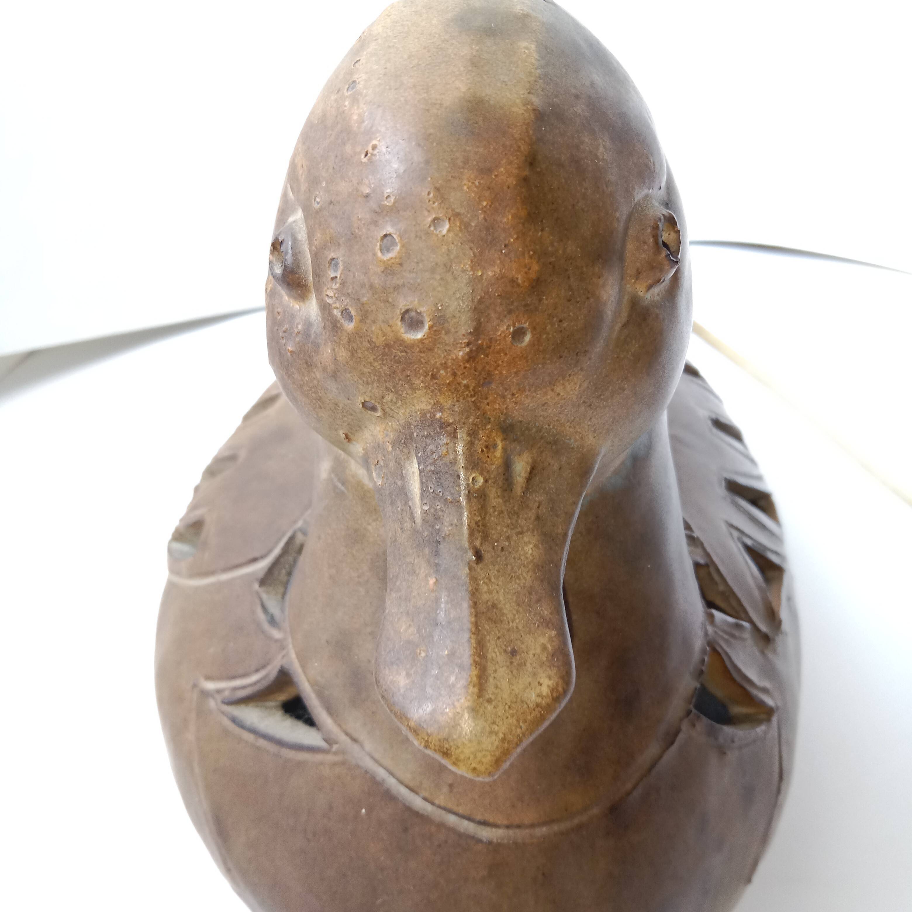 Lampe signée Agnès Escala Zoomorphe Canard circa 1970