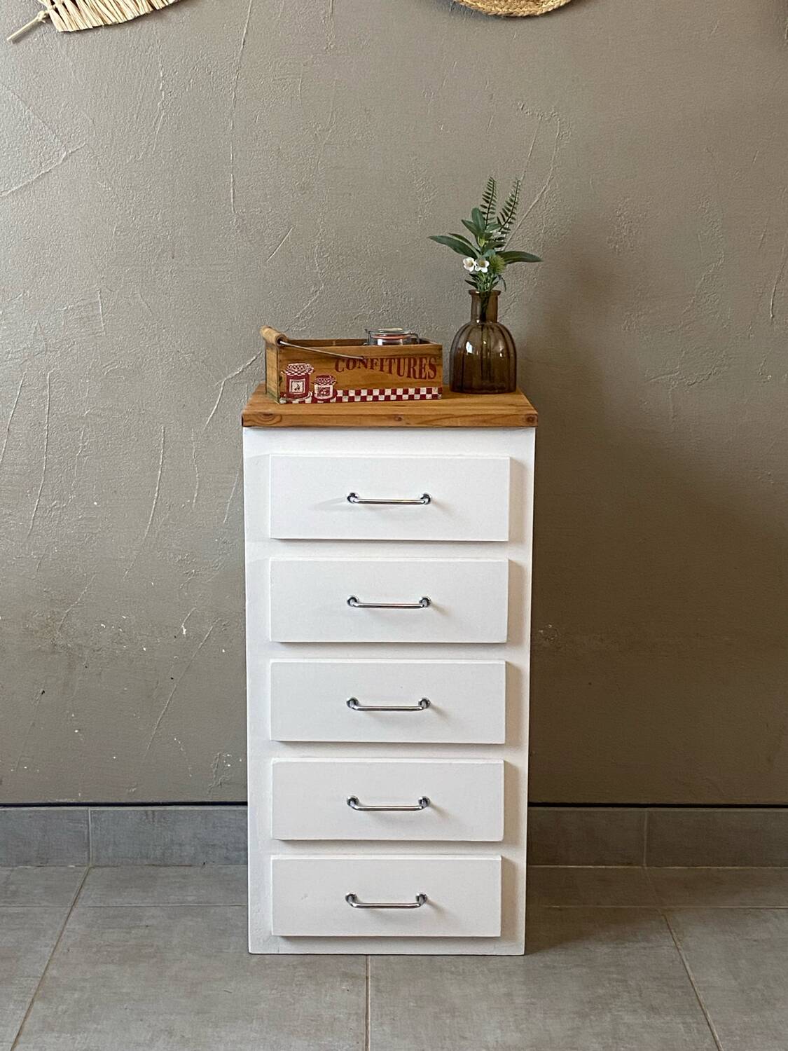 Vintage solid oak kitchen counter