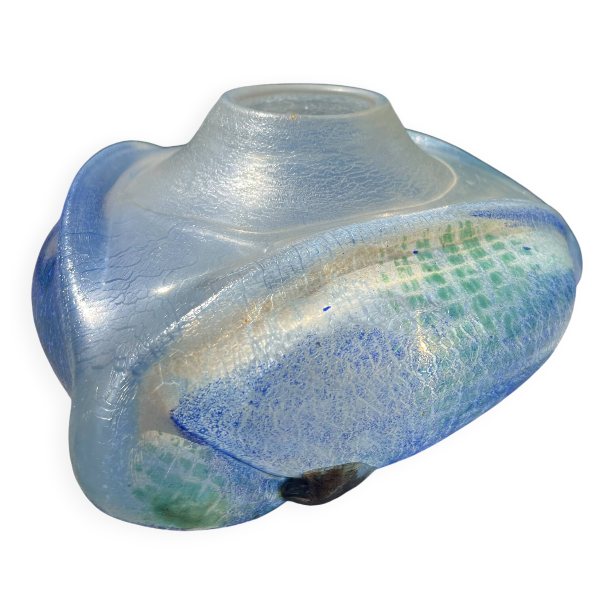 Title: Blown Glass Vase Jean-Claude Novaro – Biot – 1986
