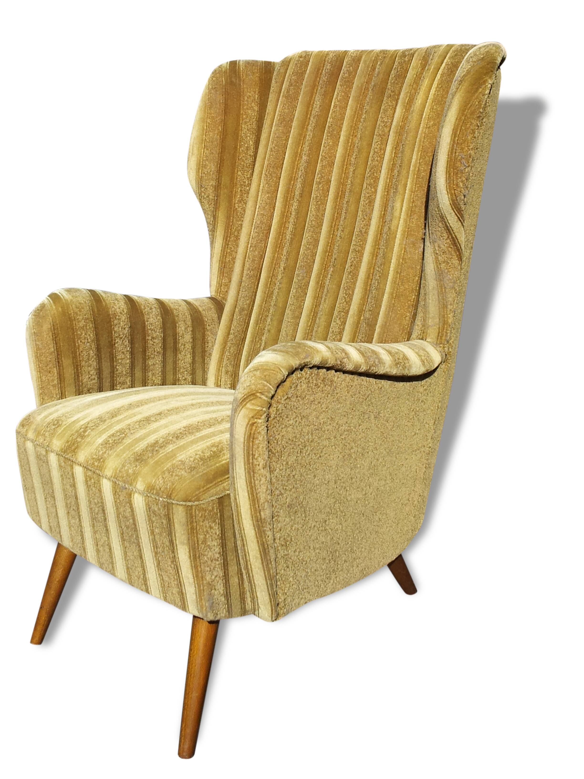 Fauteuil Bergère à oreilles années 50 60 Wing Chair