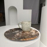 Dish in petrified wood