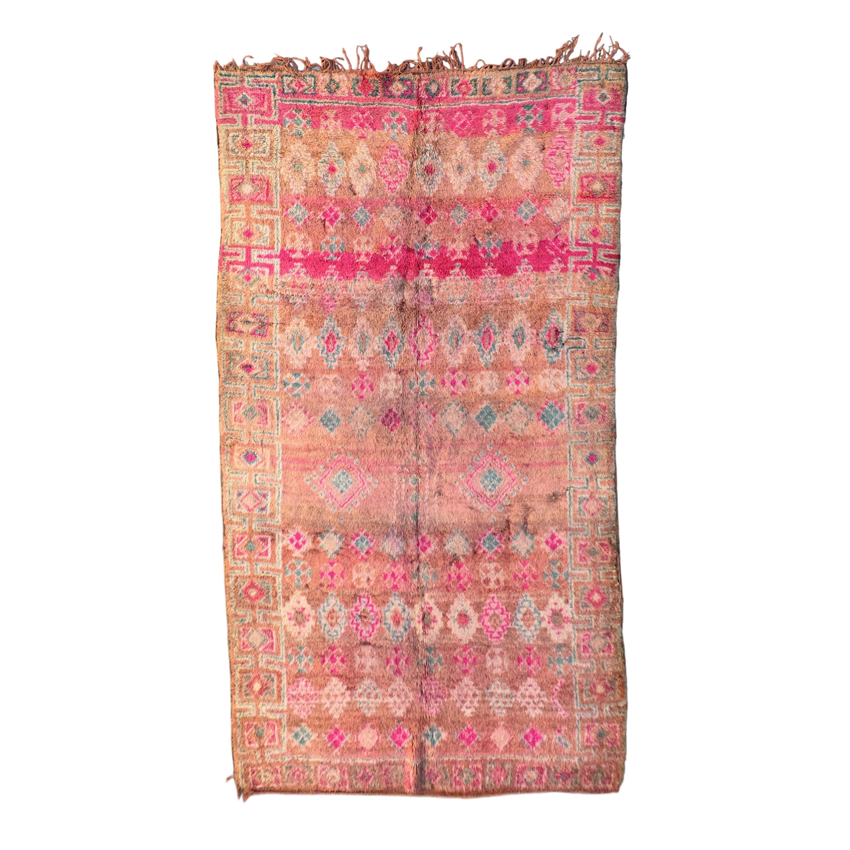 Tapis Marocain Boujad coloré - 328 x 191 cm