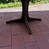 Table ronde avec rallonge Baumann pied central 1970
