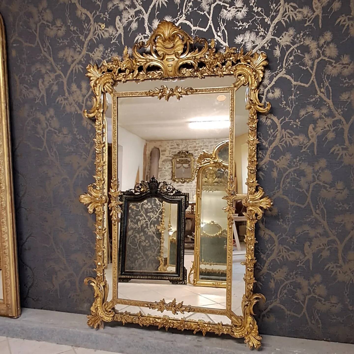 19th century mirror 177 x 114