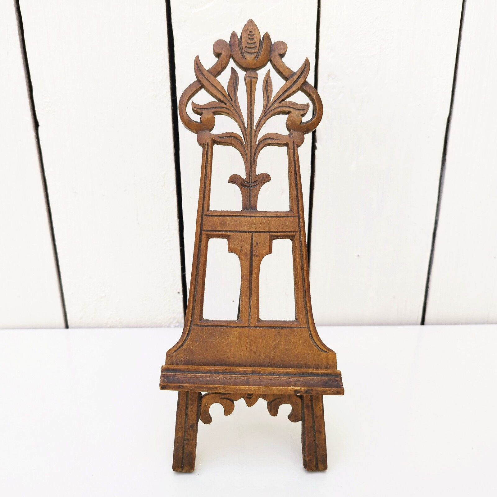 Porte photo vintage  bois sculpté chevalet