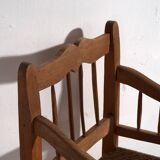 Fauteuil ancien en bois massif (c.1940) #4