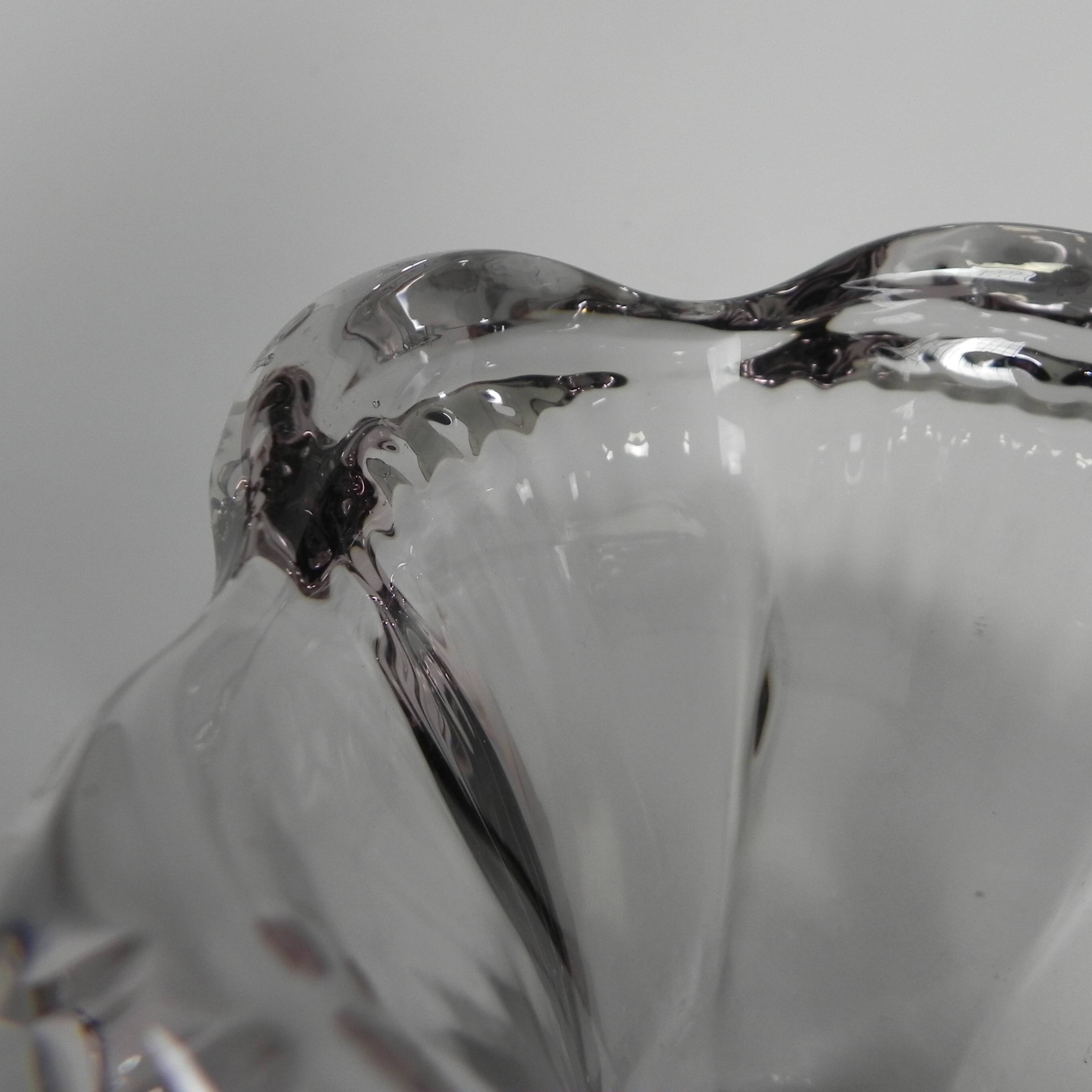 Thick-walled glass vase in Daum style, 1950s