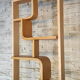 Bent plywood wall, bookcase, flowerbed, Volak by Holesov, 1960s Czechoslovakia