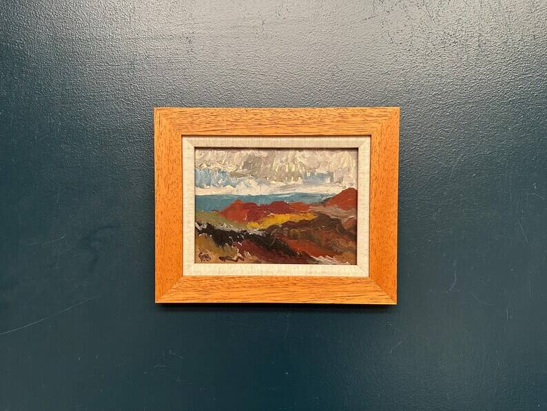 Original Swedish Oil on Panel – “Landscape” by Göran Brunius – Signed –