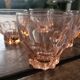 6 late Art Deco rosé glasses – molded star base