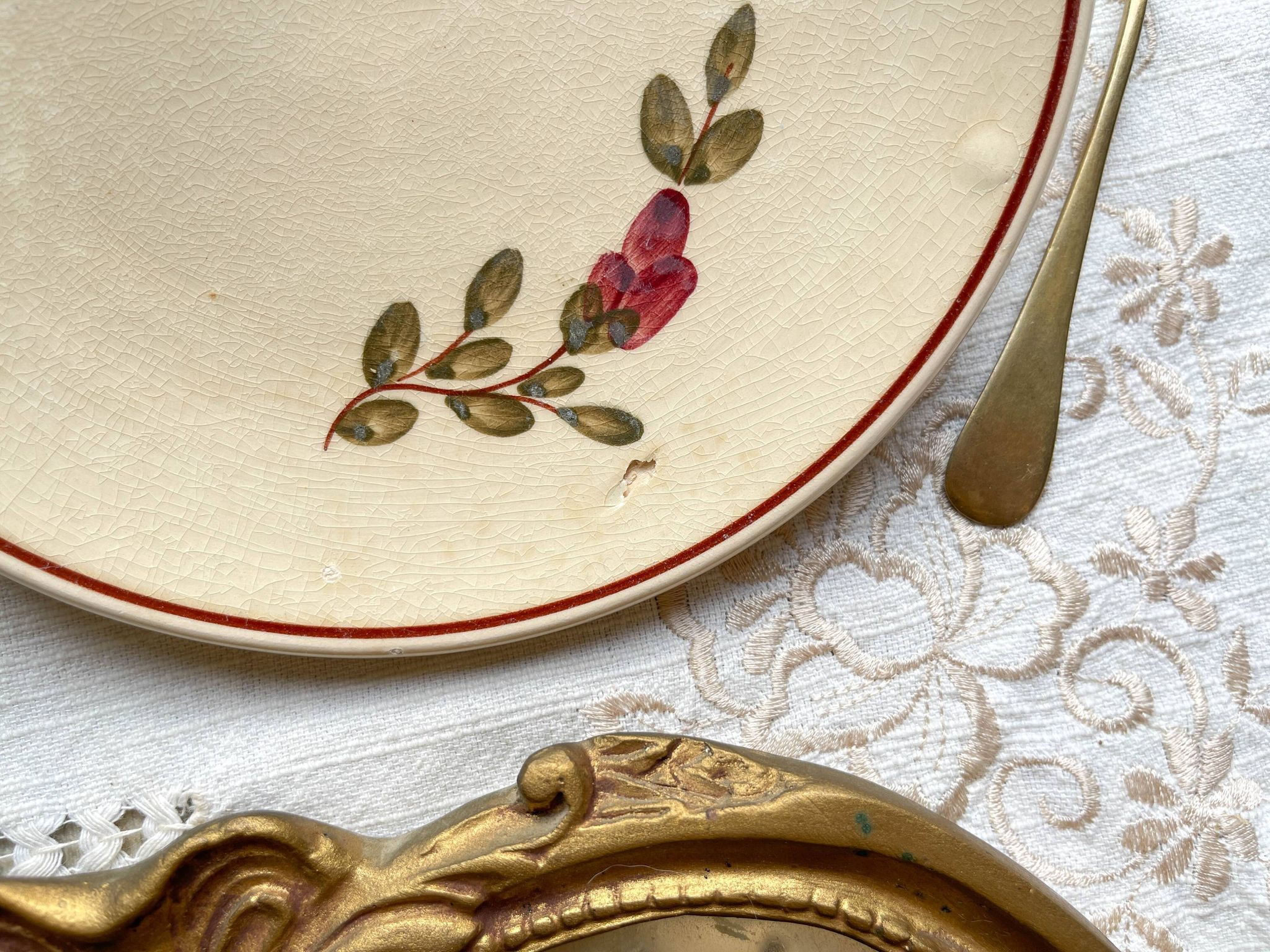 6 Petites assiettes vintage dépareillées fleuries - BADONVILLIER STEULER