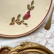 6 Petites assiettes vintage dépareillées fleuries - BADONVILLIER STEULER