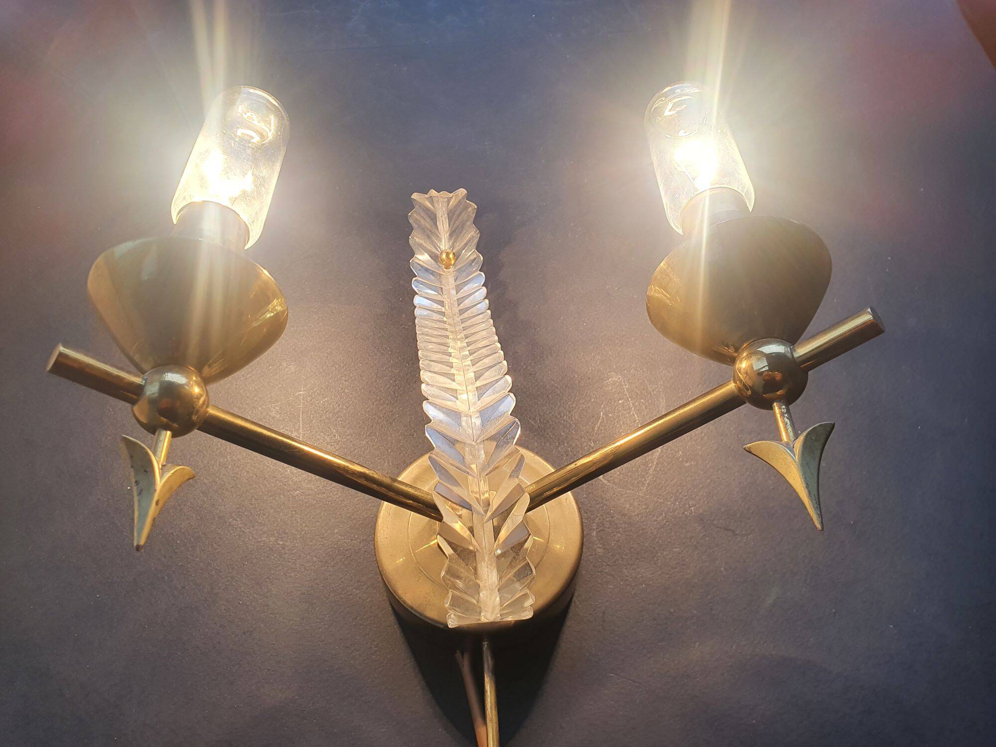 Pair of antique Art Deco wall sconces