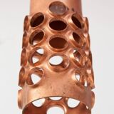 Pair of 20th century brutalist copper pendant lights