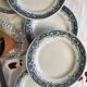 6 ironstone flat plates, antique earthenware from Saint Amand and Hamage