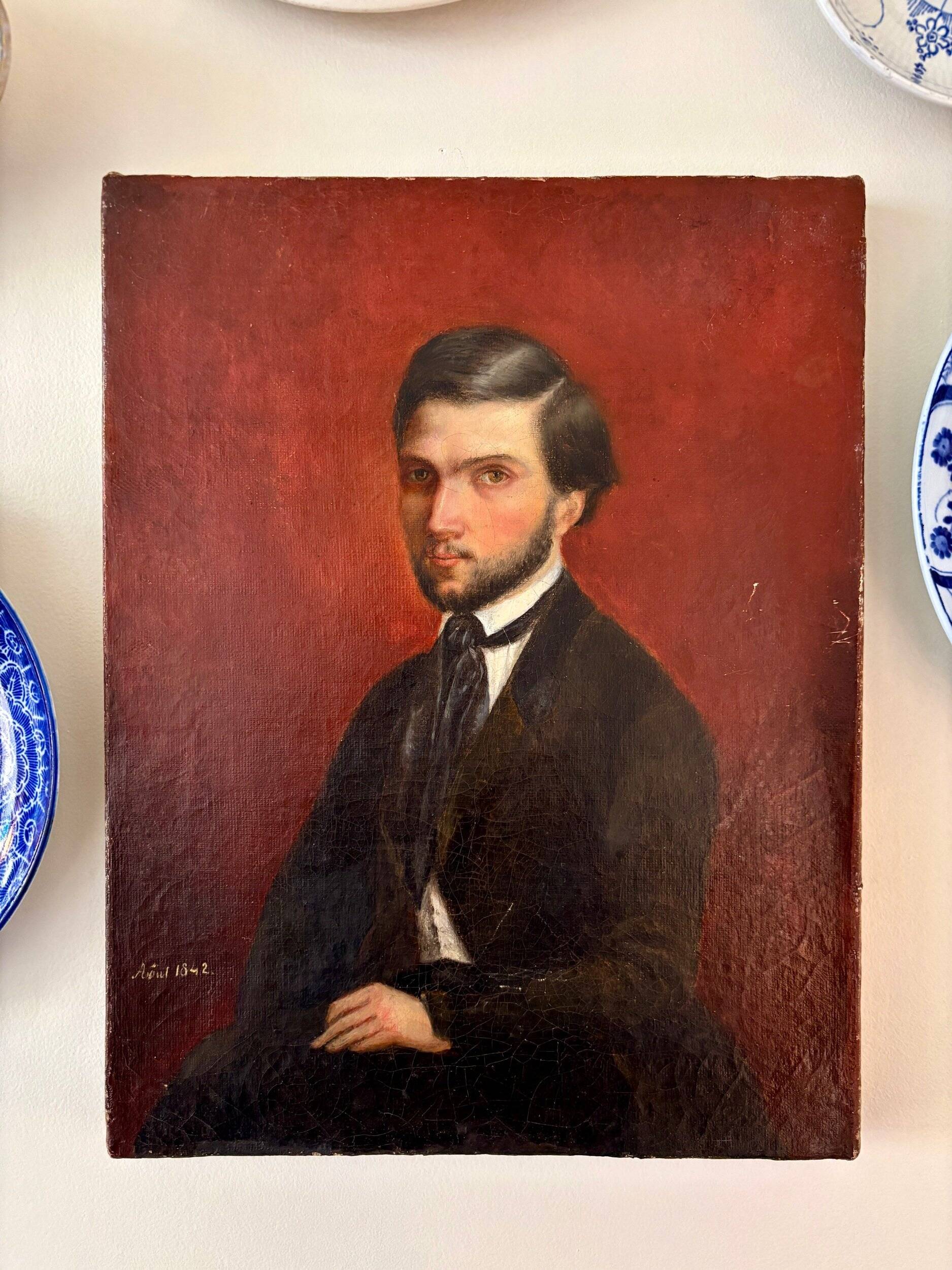 Oil portrait on canvas, 1842
