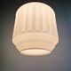 Large Art Deco pendant light in white opaline, 1920s-30s
