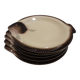5 hand-decorated Longwy fish plates
