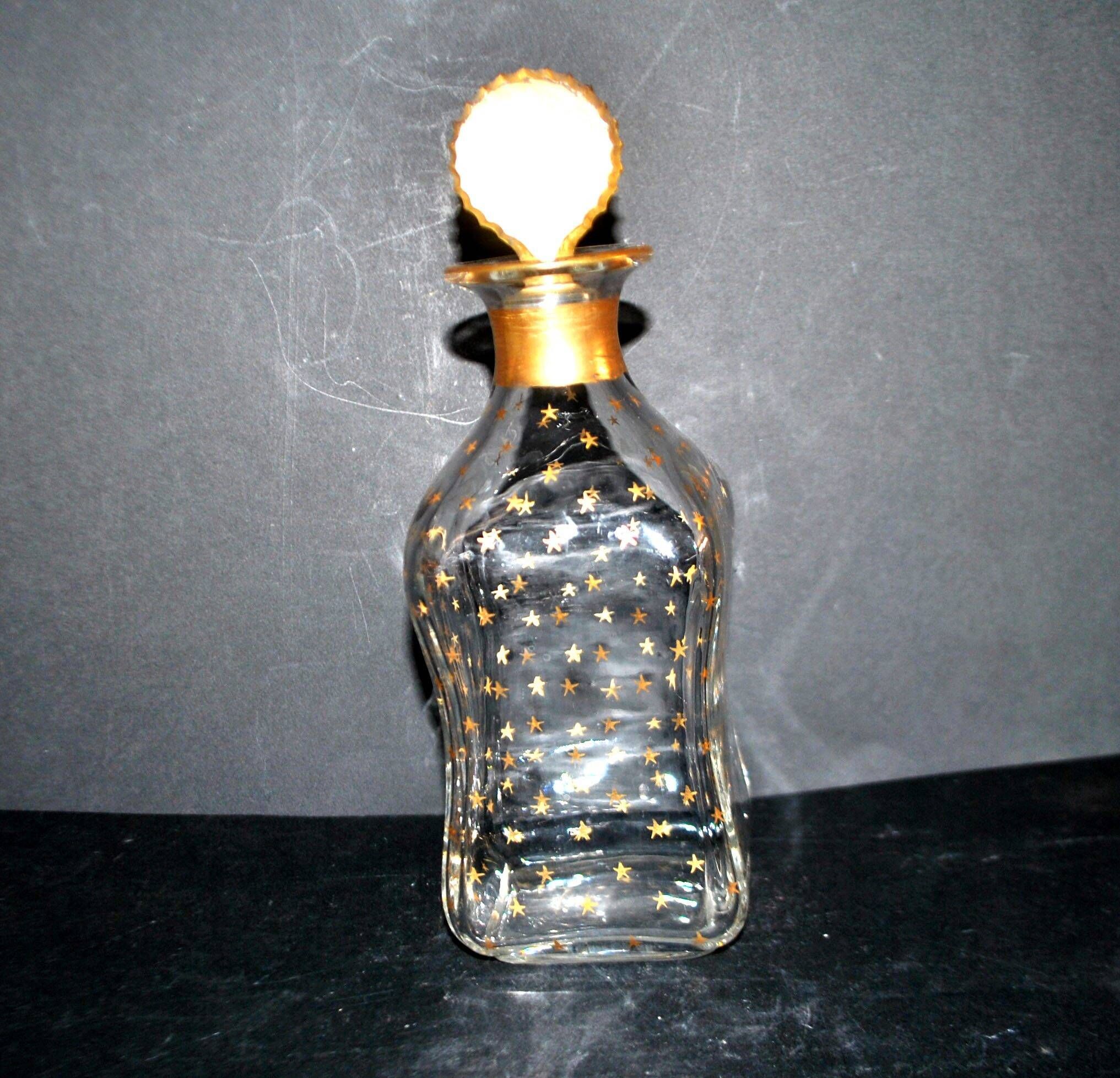 Carafe à liqueur baccarat napoléon iii cristal doré étoile constellation