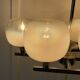 Lustre space age , design italien , chrome et verre