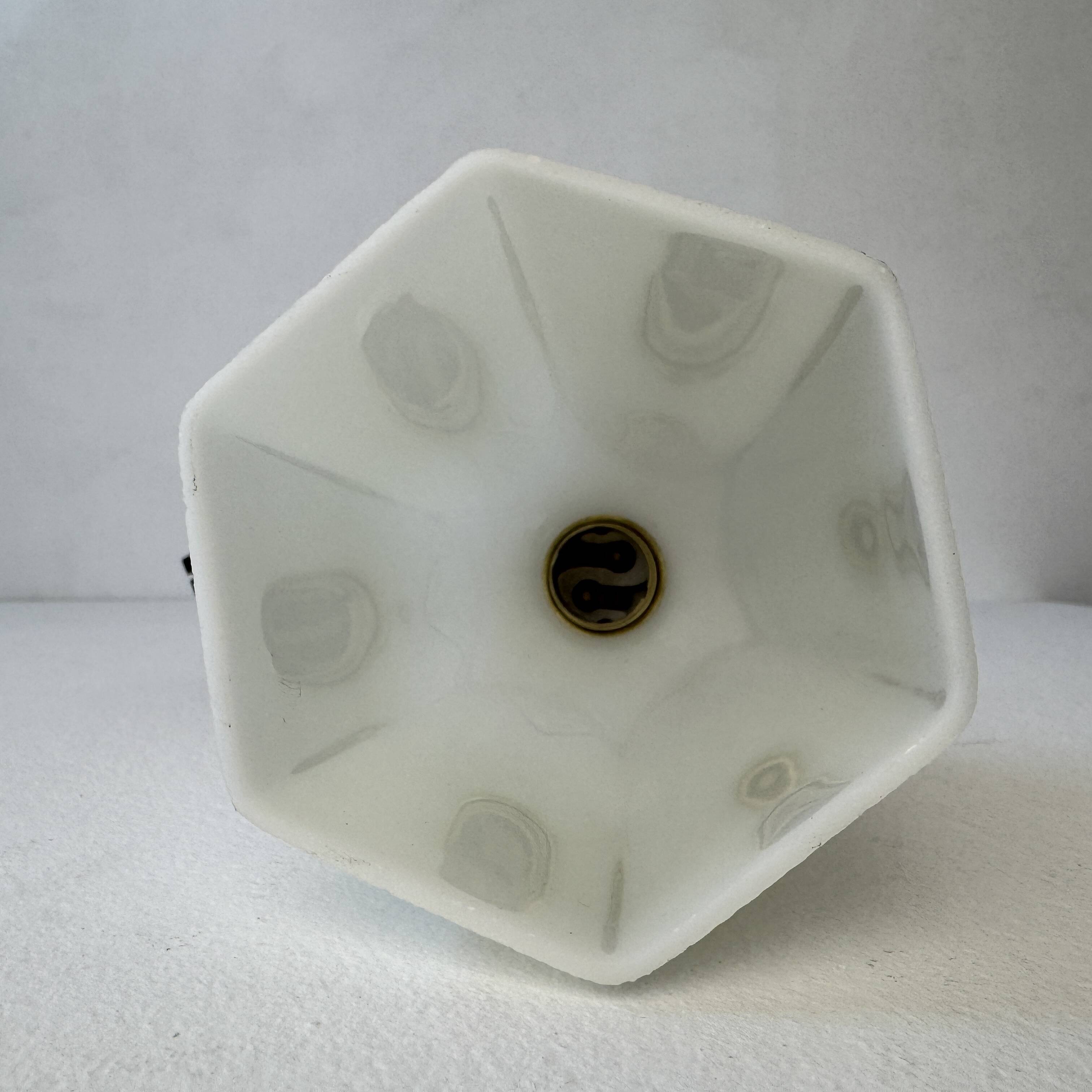 Vintage opaline swan neck wall lamp