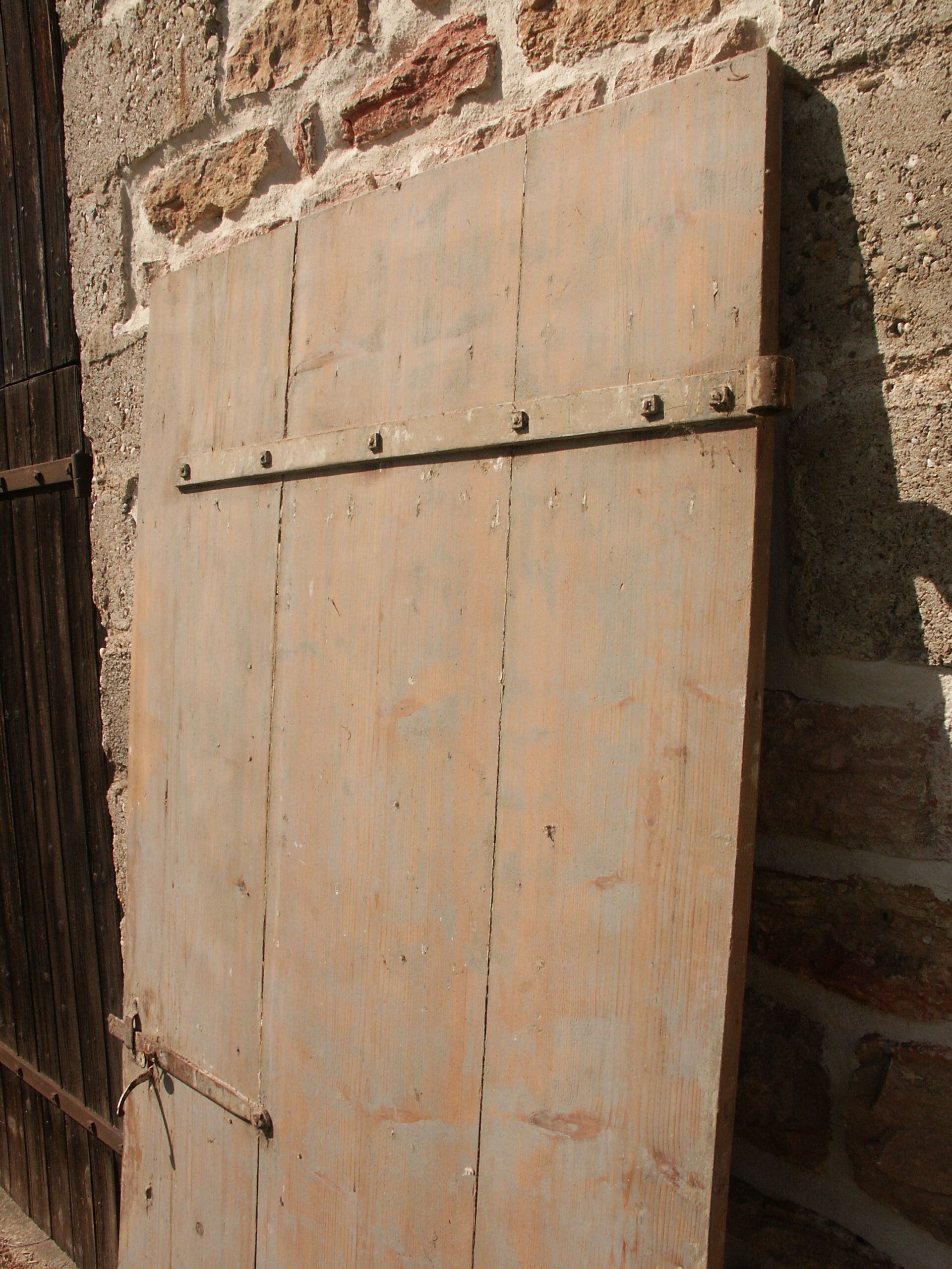 Farm outbuilding door