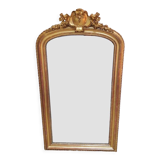Golden mirror with pediment XIXth