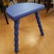 Pearl wood tripod stool majorelle blue