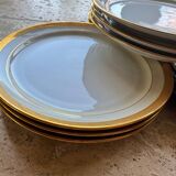 12 assiettes à dessert en porcelaine Saint-Amand