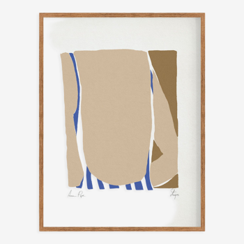 Framed female figure giclee art print 50x70cm