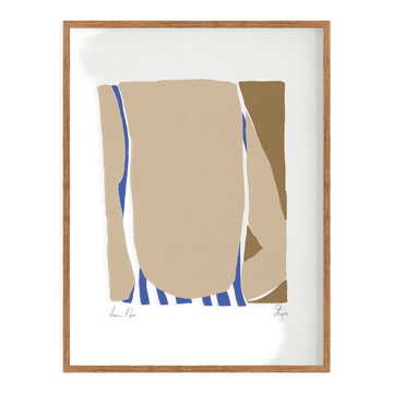 Reproduction d'art giclée encadrée d'une figure féminine, 50 x 70 cm