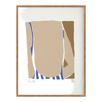 Framed female figure giclee art print 50x70cm