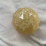 50s glass chandelier with brass base