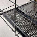 Perforated metal serving trolley style Mathieu Matégot