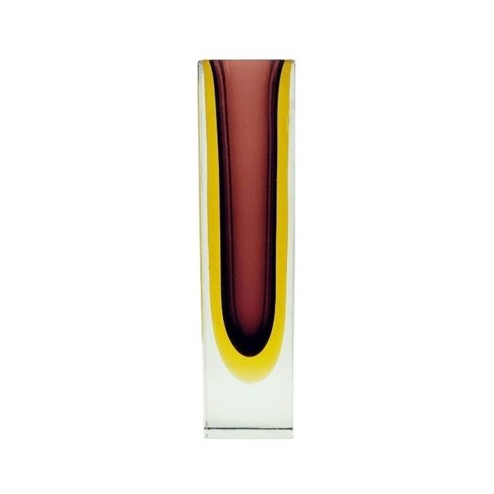 XXL Mid-Century Sommerso Murano Glass Vase by F.Poli for Mandruzzato, 1970s