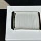 Trio of small rectangular serving dishes white and black Indonesian ceramic 21x16