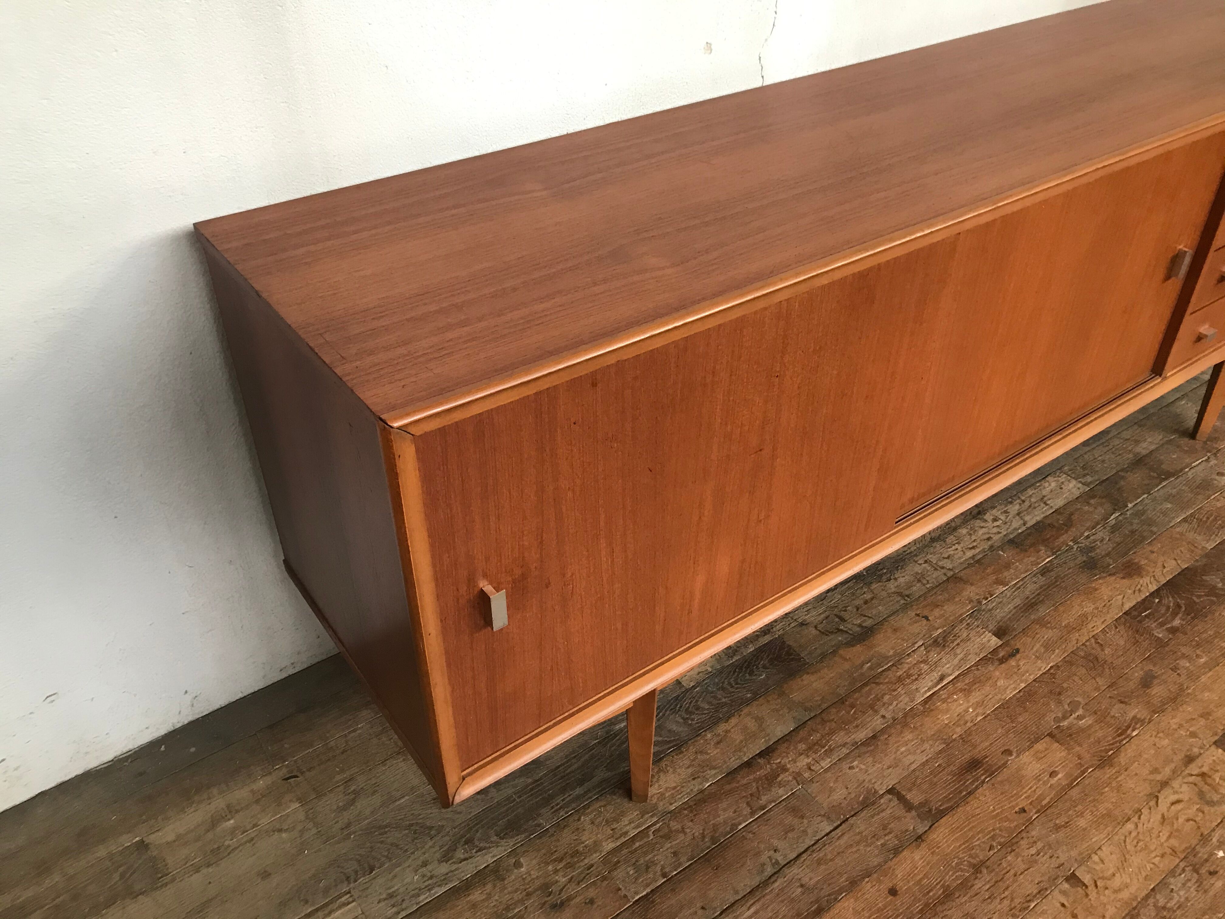 Scandinavian enfilade, 1950 design, vintage teak