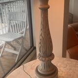 large Venetian style spruce wood lamp