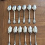 Cuillères de table Cristofle en métal argenté, modèle Marly, 12 pièces