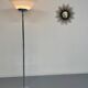 Floor lamp in white metal and plastic, Swisslamps SLZ design, vintage 80s
