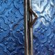 Blue hexagonal Moroccan lantern table lamp