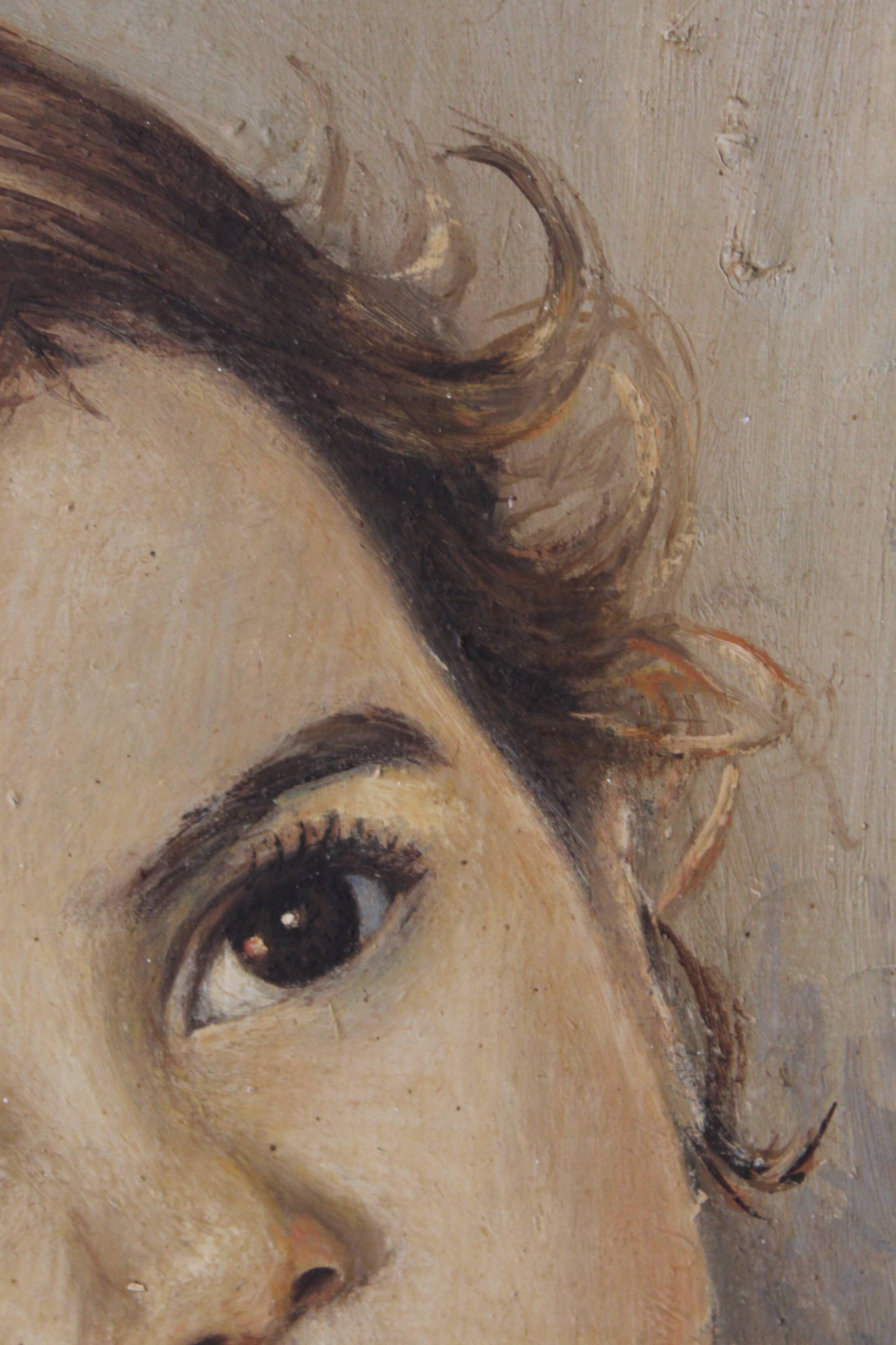 Child portrait oil painting