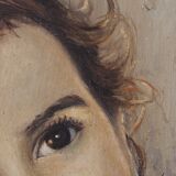 Portrait d’enfant, peinture à l’huile