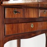 Louis XV style slant-front desk with precious wood veneer, 19th century