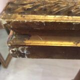 Golden rectangular mirror 45 X 52 X 6 cm